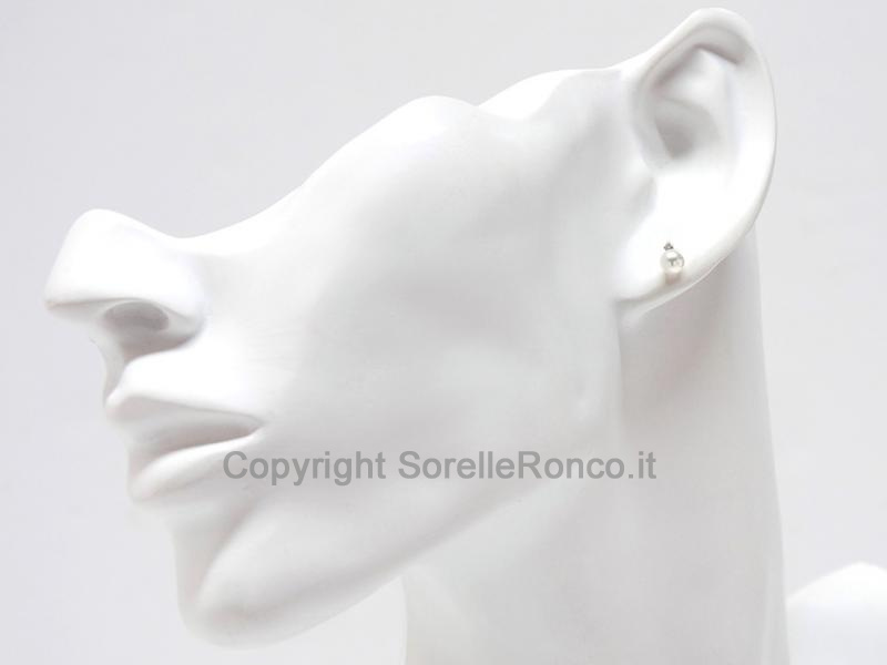ORECCHINI DIAMANTI 3 GRIFFE PERLE AKOYA 4.5-5MM