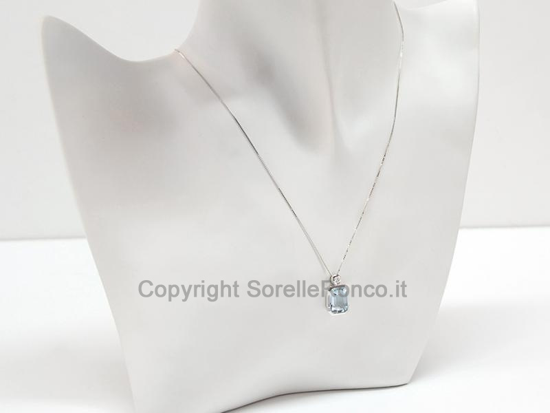 COLLANA CON PENDENTE ACQUAMARINA 2.80 CT