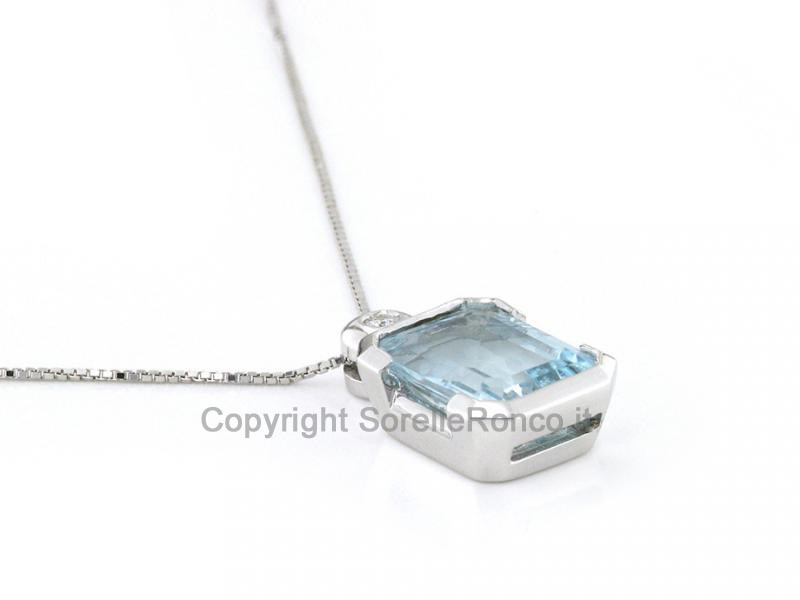 COLLANA CON PENDENTE ACQUAMARINA 2.80 CT