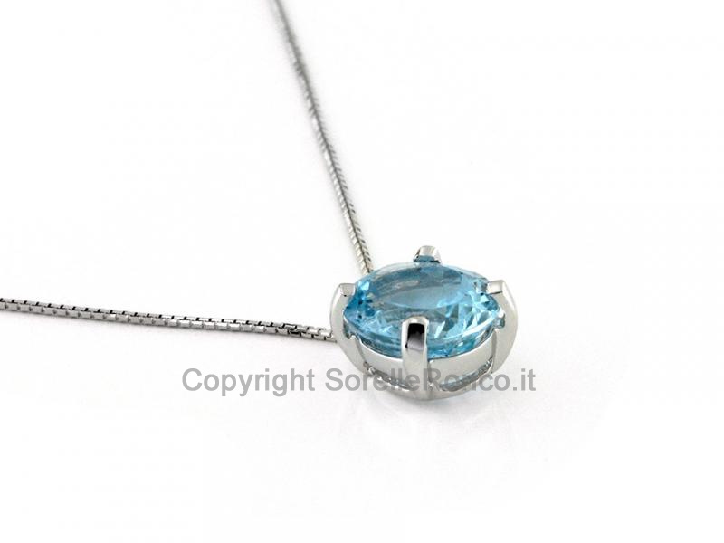 COLLANA CON PENDENTE ACQUAMARINA 2.40 CT
