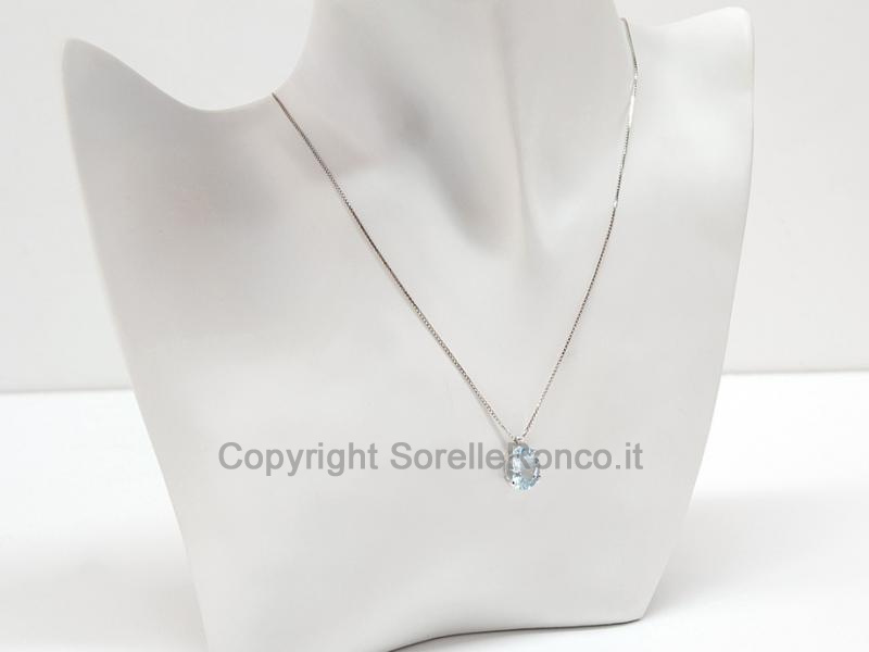 COLLANA CON PENDENTE ACQUAMARINA 2.90 CT