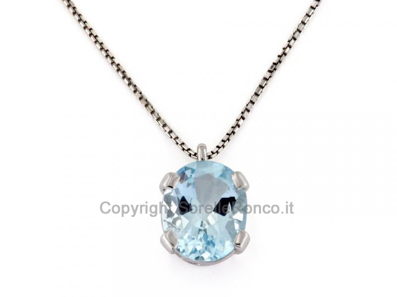 COLLANA CON PENDENTE ACQUAMARINA 2.90 CT