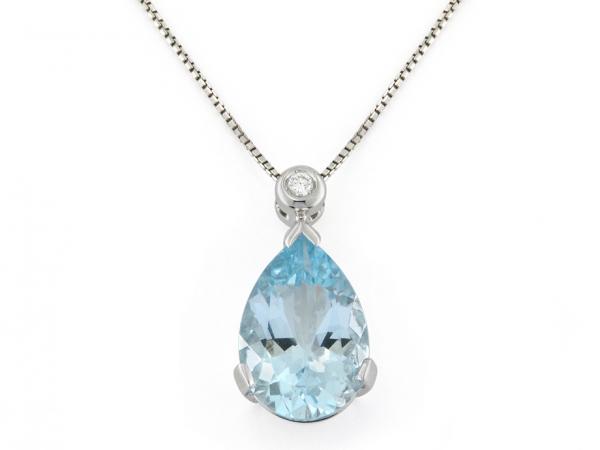 CF01781 - Collana con Pendente Acquamarina 3.50 Ct