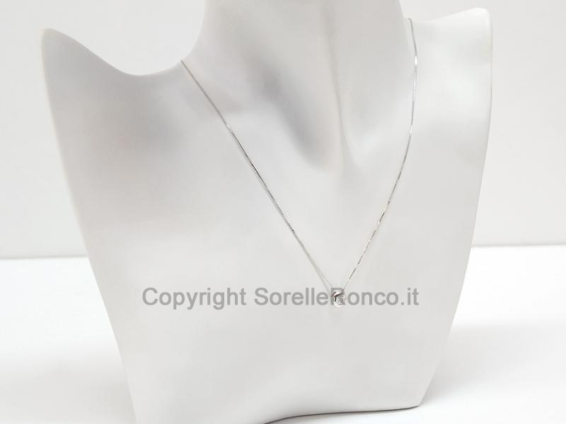 COLLANA PUNTO LUCE DIAMANTE 0.19 CT