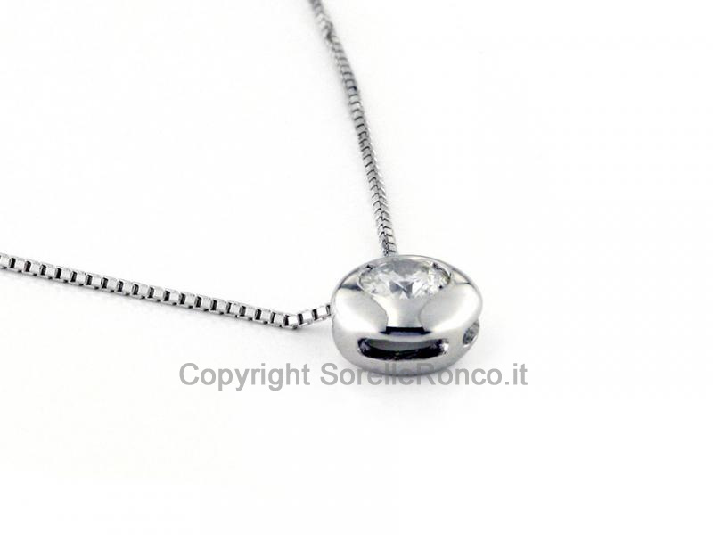 COLLANA PUNTO LUCE DIAMANTE 0.19 CT