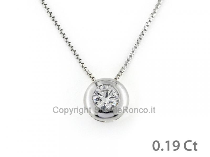 COLLANA PUNTO LUCE DIAMANTE 0.19 CT
