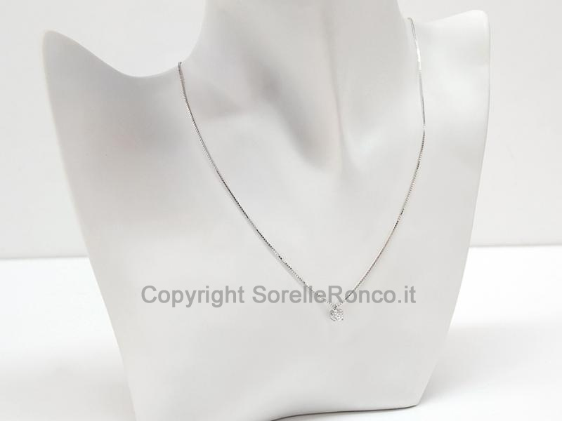 COLLANA PUNTO LUCE DIAMANTE 0.35 CT