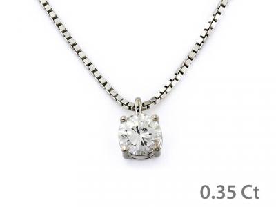 Collana Punto Luce Diamante 0.35 Ct