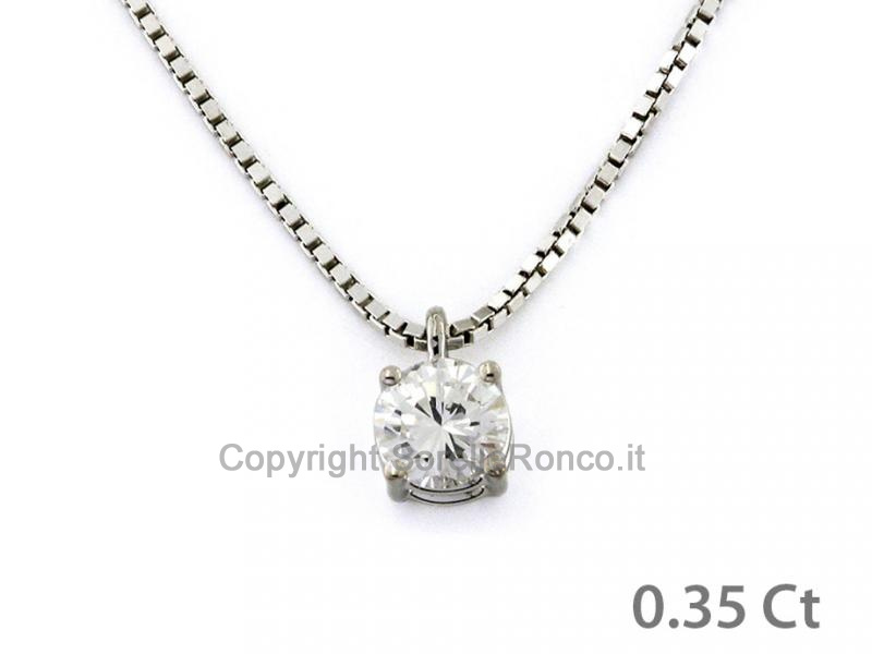 COLLANA PUNTO LUCE DIAMANTE 0.35 CT