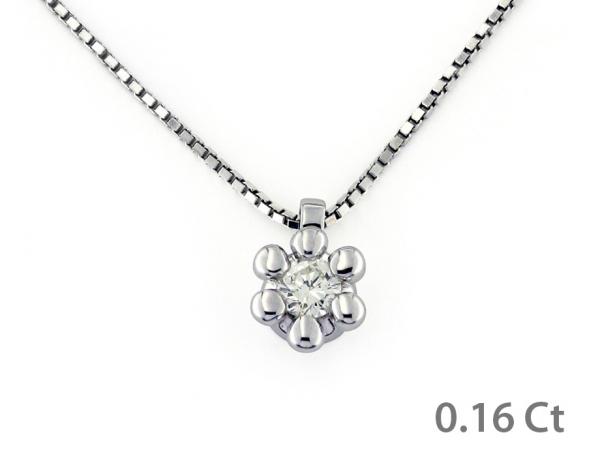 CF01787 - Collana Punto Luce Diamante 0.16 Ct