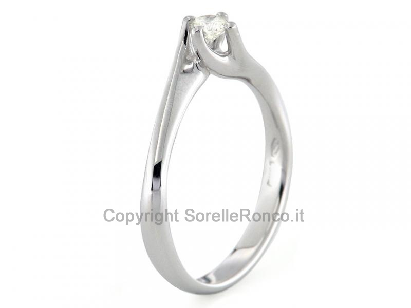 ANELLO SOLITARIO VALENTINO E DIAMANTE 0.14 CARATI