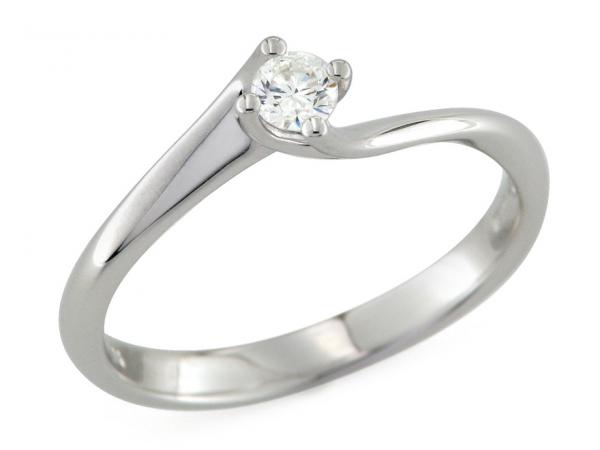 CF01807 - Anello Solitario Valentino e Diamante 0.14 Carati