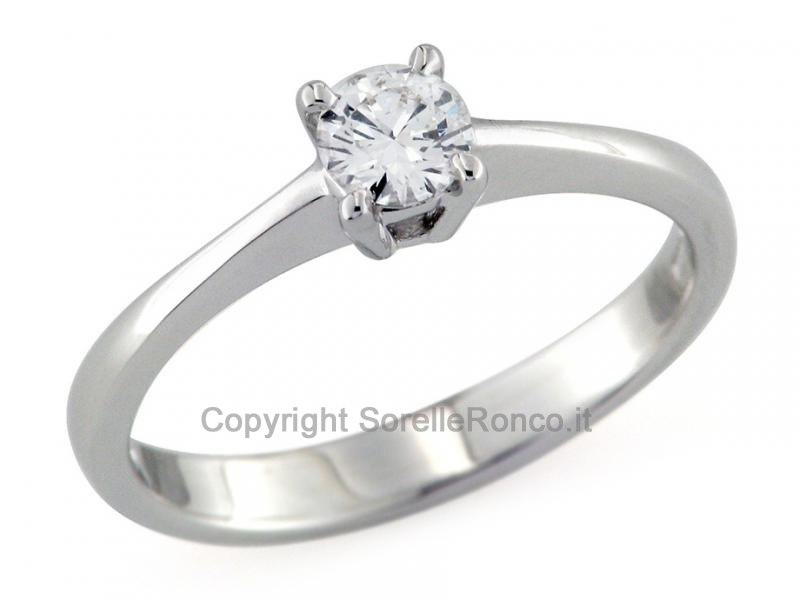 ANELLO CONTRARIÉ CON DIAMANTE 0.35 CT