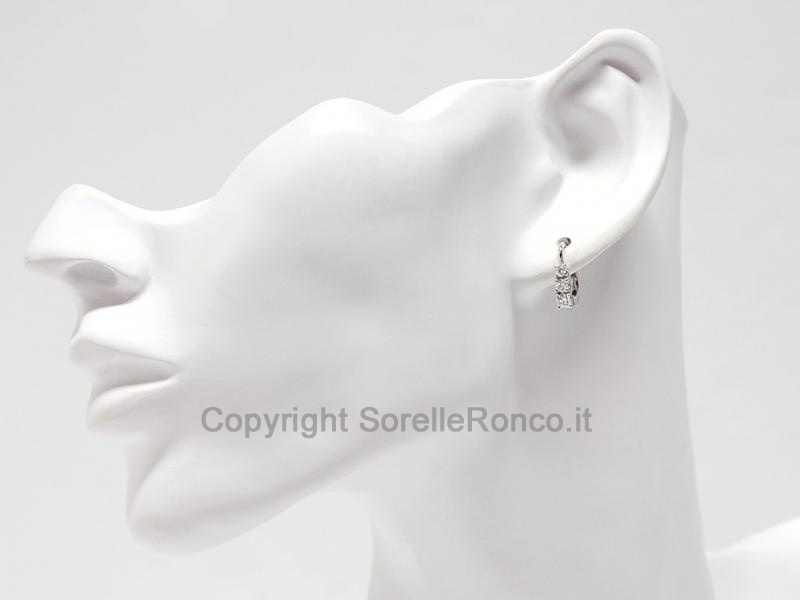 ORECCHINI ORO E DIAMANTI TRILOGY 0.46 CT