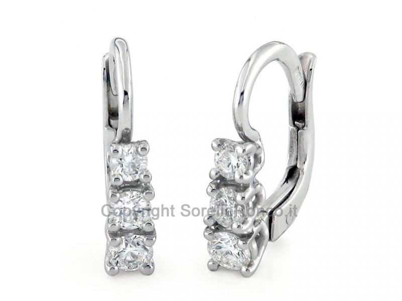 ORECCHINI ORO E DIAMANTI TRILOGY 0.46 CT