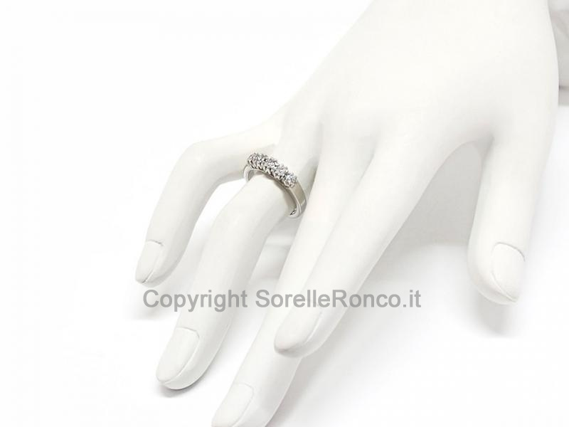 ANELLO RIVIERA ORO E DIAMANTI DA 0.57 CT