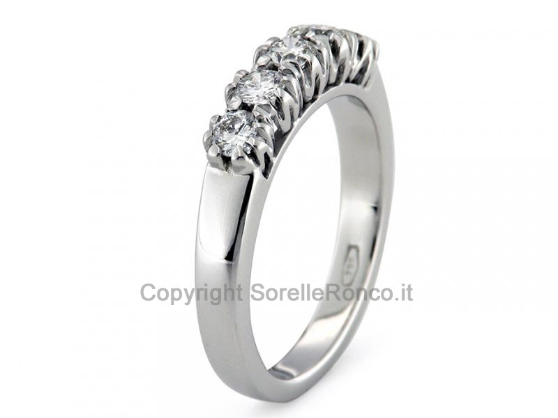 ANELLO RIVIERA ORO E DIAMANTI DA 0.57 CT