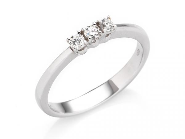 CF01825 - Anello Trilogy Oro e Diamanti 0.18 Ct
