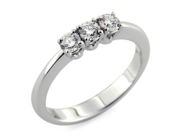 CF01827 - Anello Trilogy Oro e Diamanti 0.40 Ct