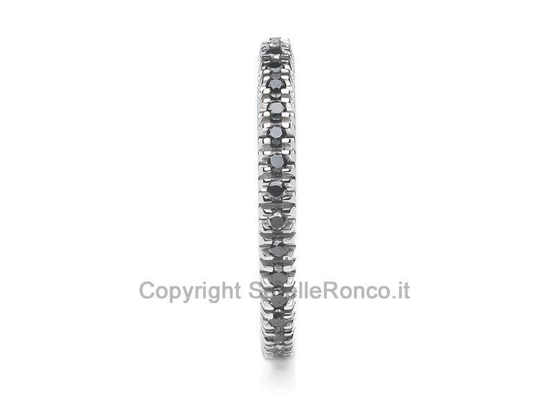 ANELLO ETERNITY DIAMANTI NERI 0.36 CT