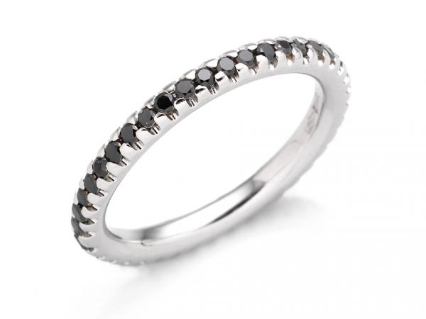 CF01830 - Anello Eternity Diamanti Neri 0.57 Ct