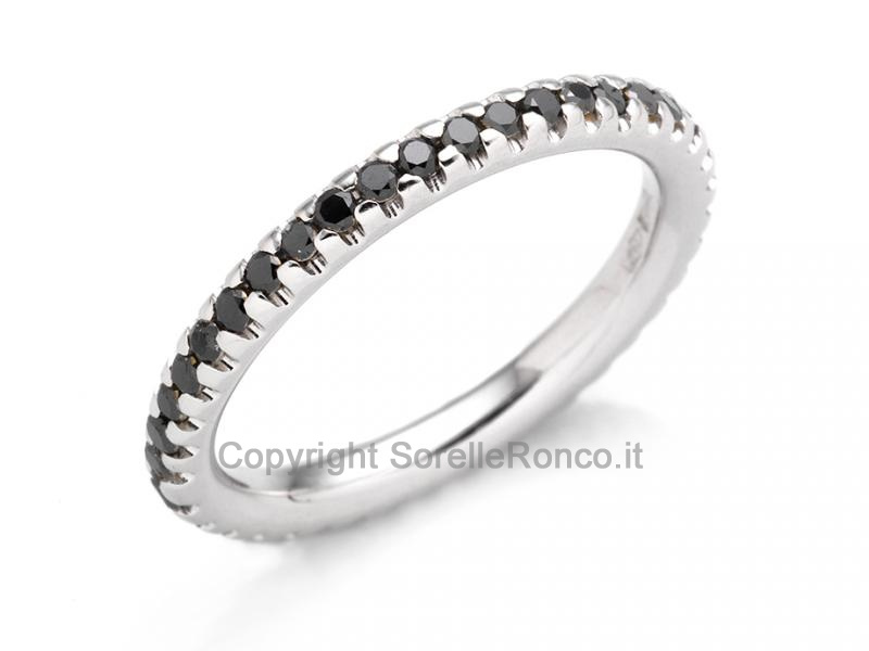 ANELLO ETERNITY DIAMANTI NERI 0.57 CT
