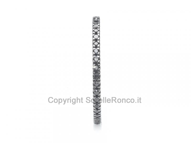 ANELLO ETERNITY CON DIAMANTI NERI 