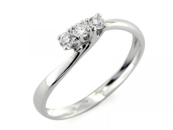 CF01834 - Trilogy Oro Bianco con Diamanti 0.14 Ct
