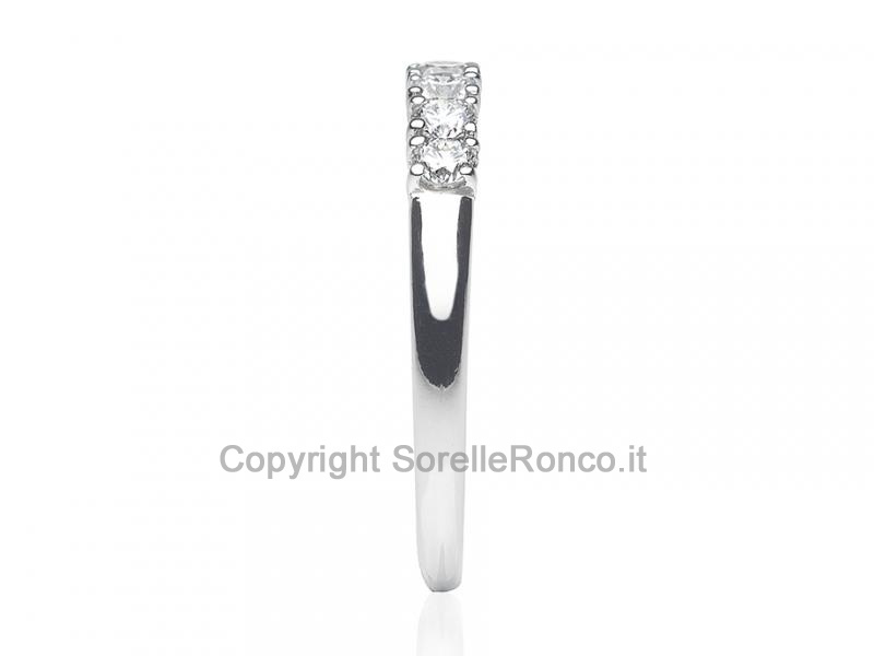 ANELLO RIVIERA ORO E DIAMANTI DA 0.44 CT