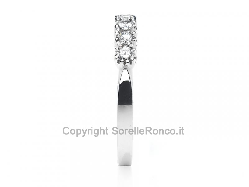 ANELLO RIVIERA ORO E DIAMANTI DA 0.48 CT