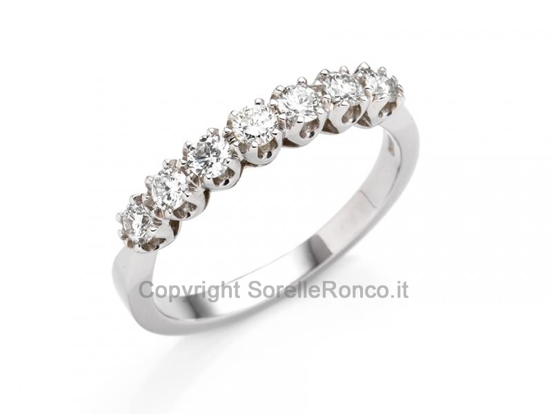 ANELLO RIVIERA ORO E DIAMANTI DA 0.48 CT