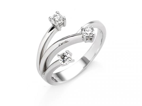 CF01851 - Anello Trilogy Oro e Diamanti da 0.30 Ct