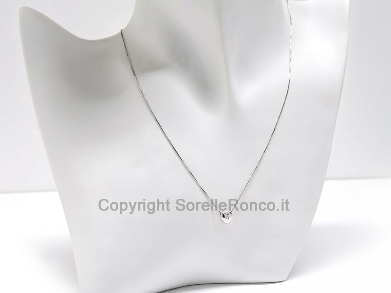 COLLANA PENDENTE CUORE PUNTOLUCE 0.01 CT
