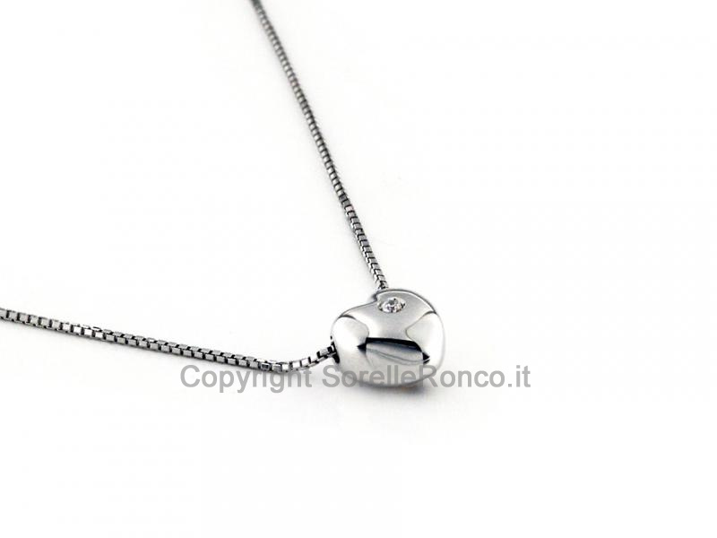COLLANA PENDENTE CUORE PUNTOLUCE 0.01 CT