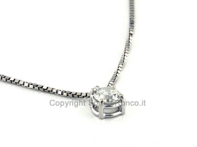COLLANA PUNTOLUCE CON DIAMANTE 0.25 CT