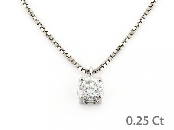 CF01875 - Collana Puntoluce con Diamante 0.25 Ct