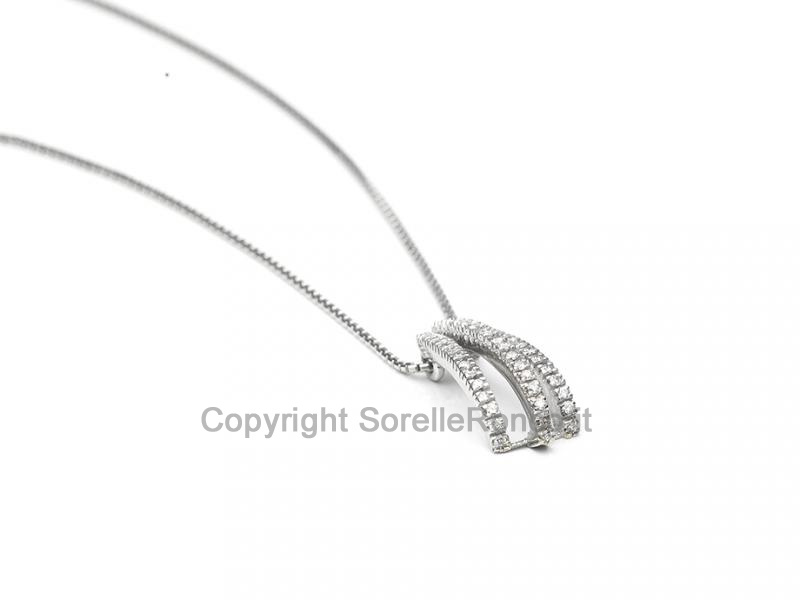 COLLANA CON PENDENTE DIAMANTI 0.26 CT