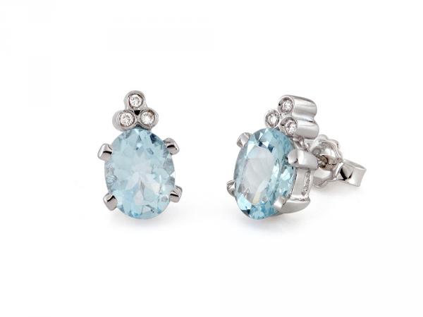 CF01902 - Orecchini Oro Bianco Acquamarina 2.40 Ct