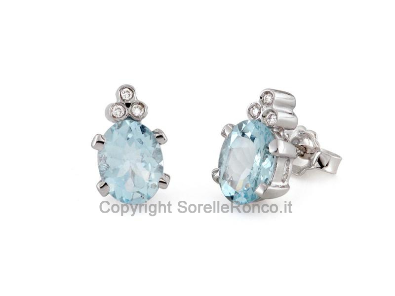 ORECCHINI ORO BIANCO ACQUAMARINA 2.40 CT