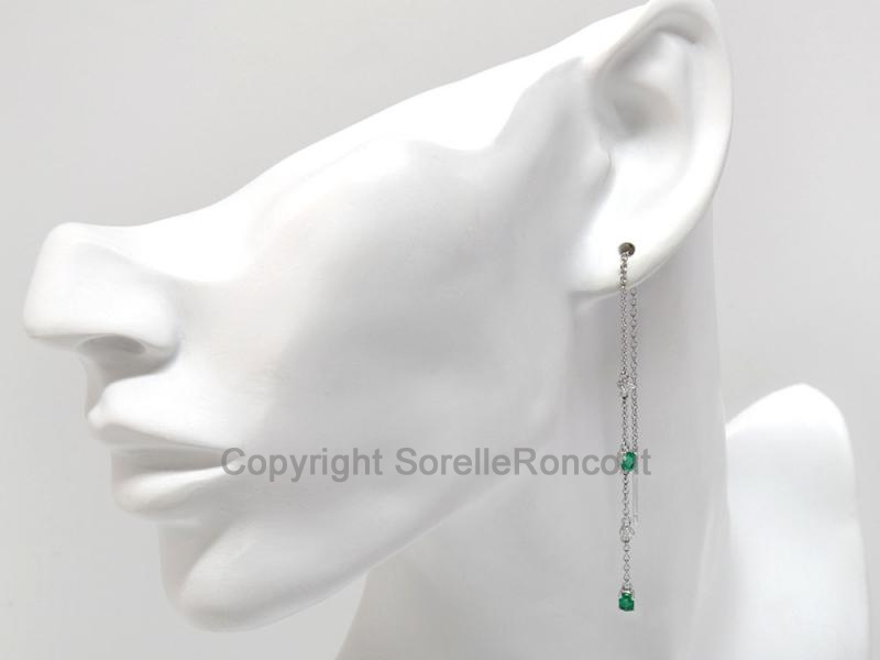 ORECCHINI CON SMERALDI 0.70 CT