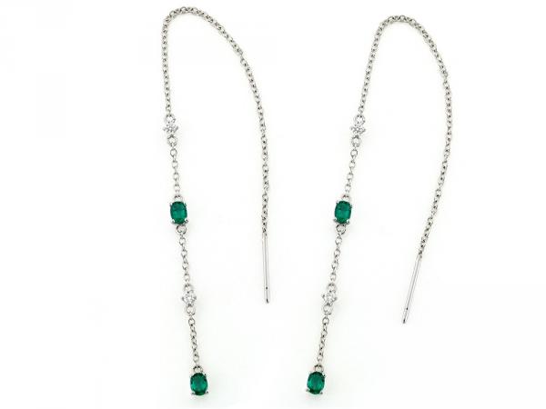 CF01905 - Orecchini con Smeraldi 0.70 Ct