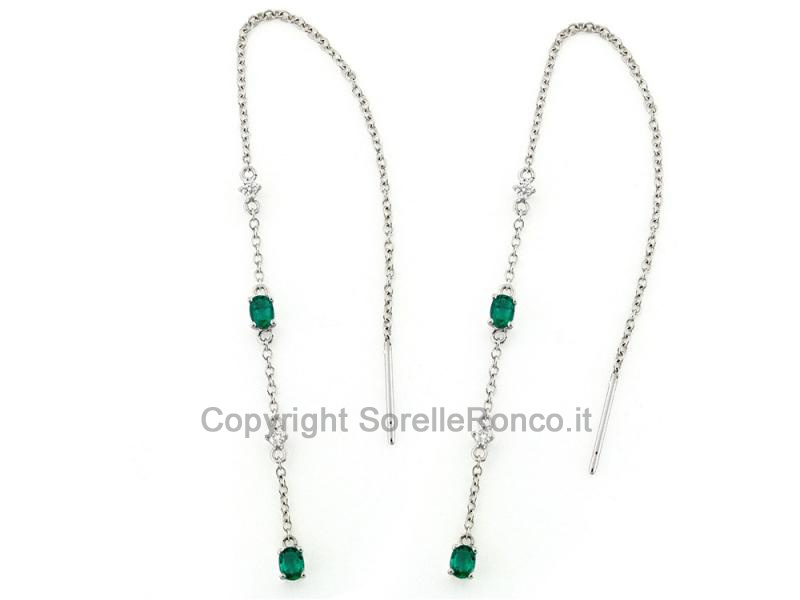 ORECCHINI CON SMERALDI 0.70 CT