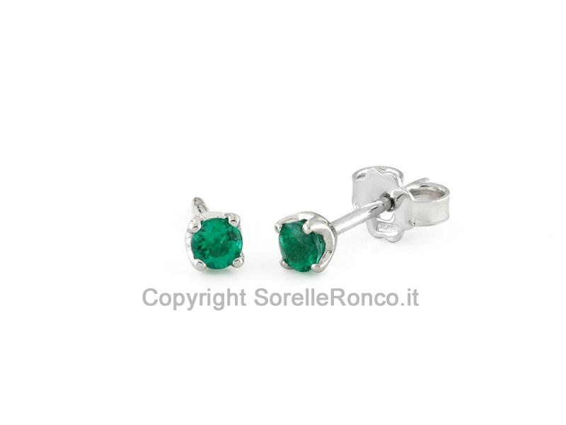 ORECCHINI CON SMERALDI 0.26 CT