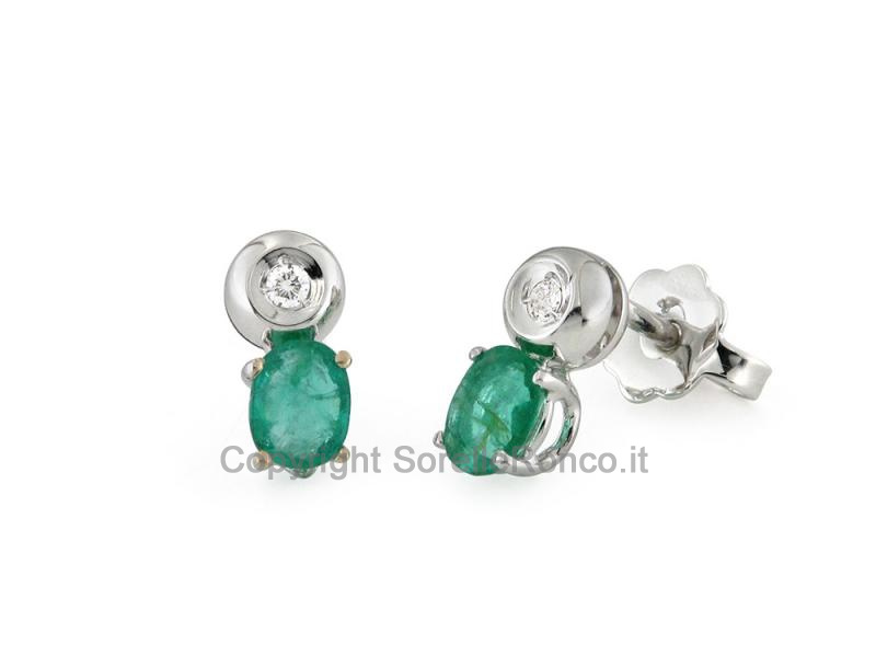 ORECCHINI CON SMERALDI 0.70 CT