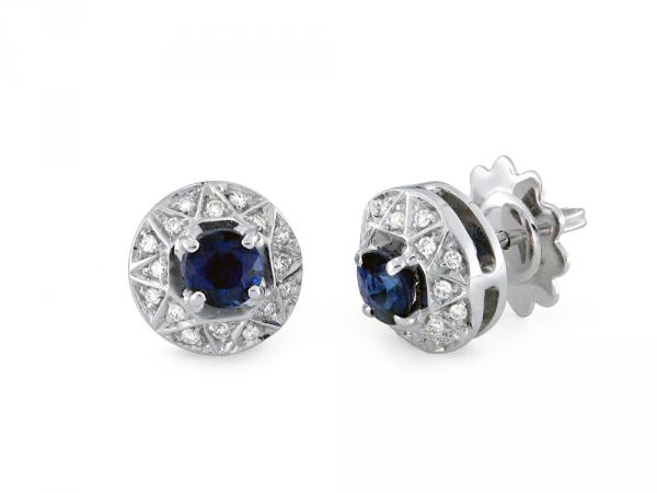CF01911 - Orecchini Diamanti e Zaffiri 1.07 Ct