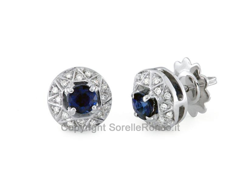 ORECCHINI DIAMANTI E ZAFFIRI 1.07 CT
