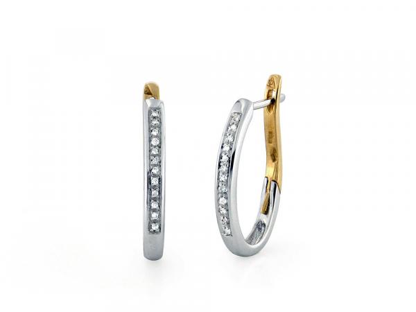 CF01912 - Orecchini a Cerchio Oro e Diamanti