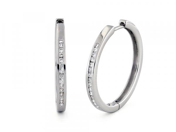 CF01913 - Orecchini Cerchio Oro e Diamanti 0.52 Ct
