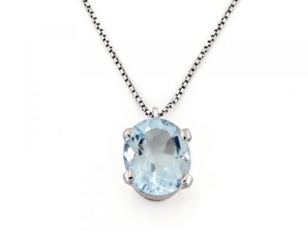 CF01917 - Collana con Pendente Acquamarina 3.70 Ct