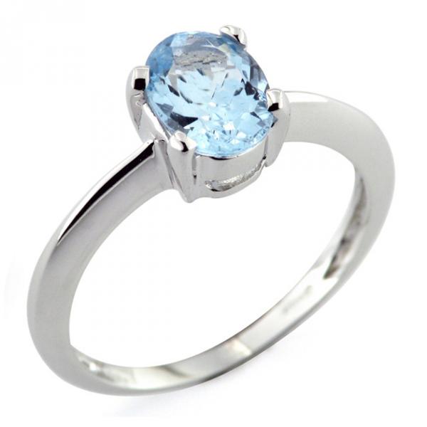 CF01922 - Anello in Oro con Acquamarina Naturale 0.70 Ct